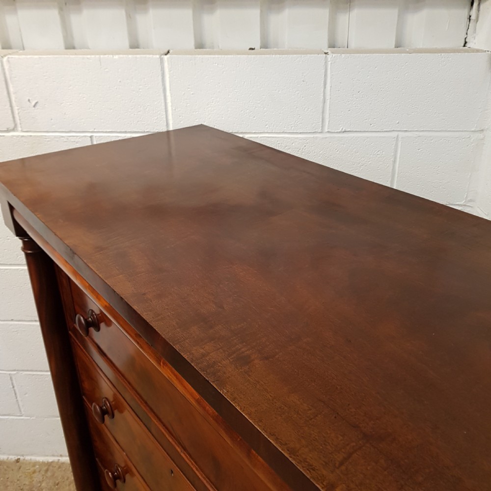 ANTIQUE VICTORIAN MAHOGANY SCOTCH CHEST OF DRAWERS C1870 View V