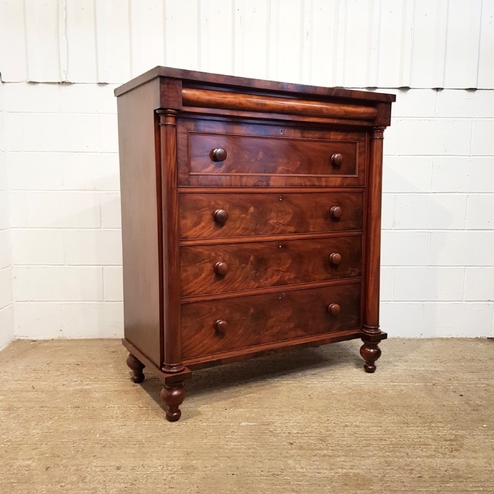 ANTIQUE VICTORIAN MAHOGANY SCOTCH CHEST OF DRAWERS C1870 View VI