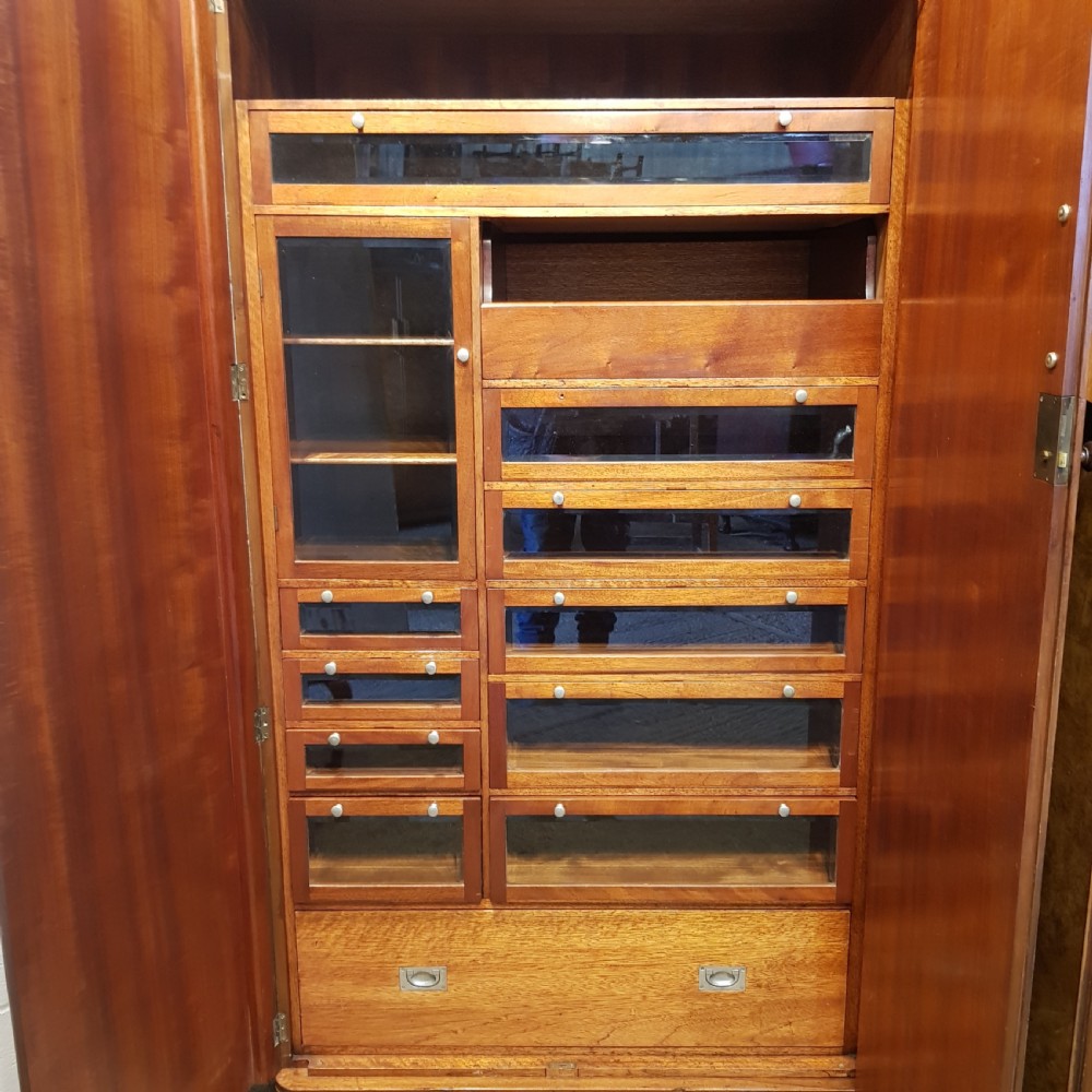 ANTIQUE ART DECO BURR WALNUT FOUR DOOR FITTED WARDROBE C1920 View VII
