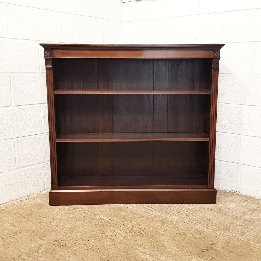 ANTIQUE VICTORIAN MAHOGANY OPEN BOOKCASE C1880 View II
