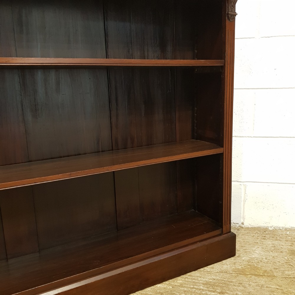 ANTIQUE VICTORIAN MAHOGANY OPEN BOOKCASE C1880 View V