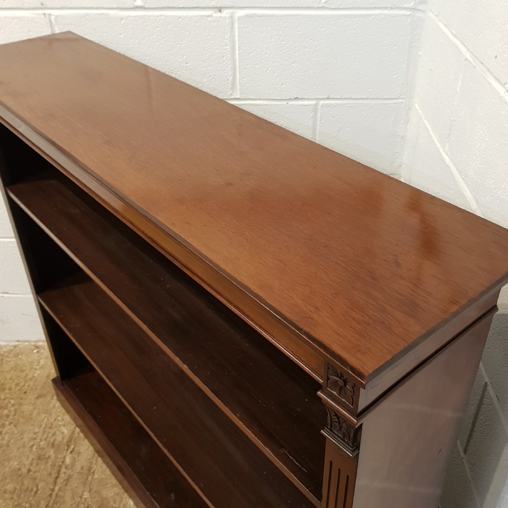 ANTIQUE VICTORIAN MAHOGANY OPEN BOOKCASE C1880 View VI