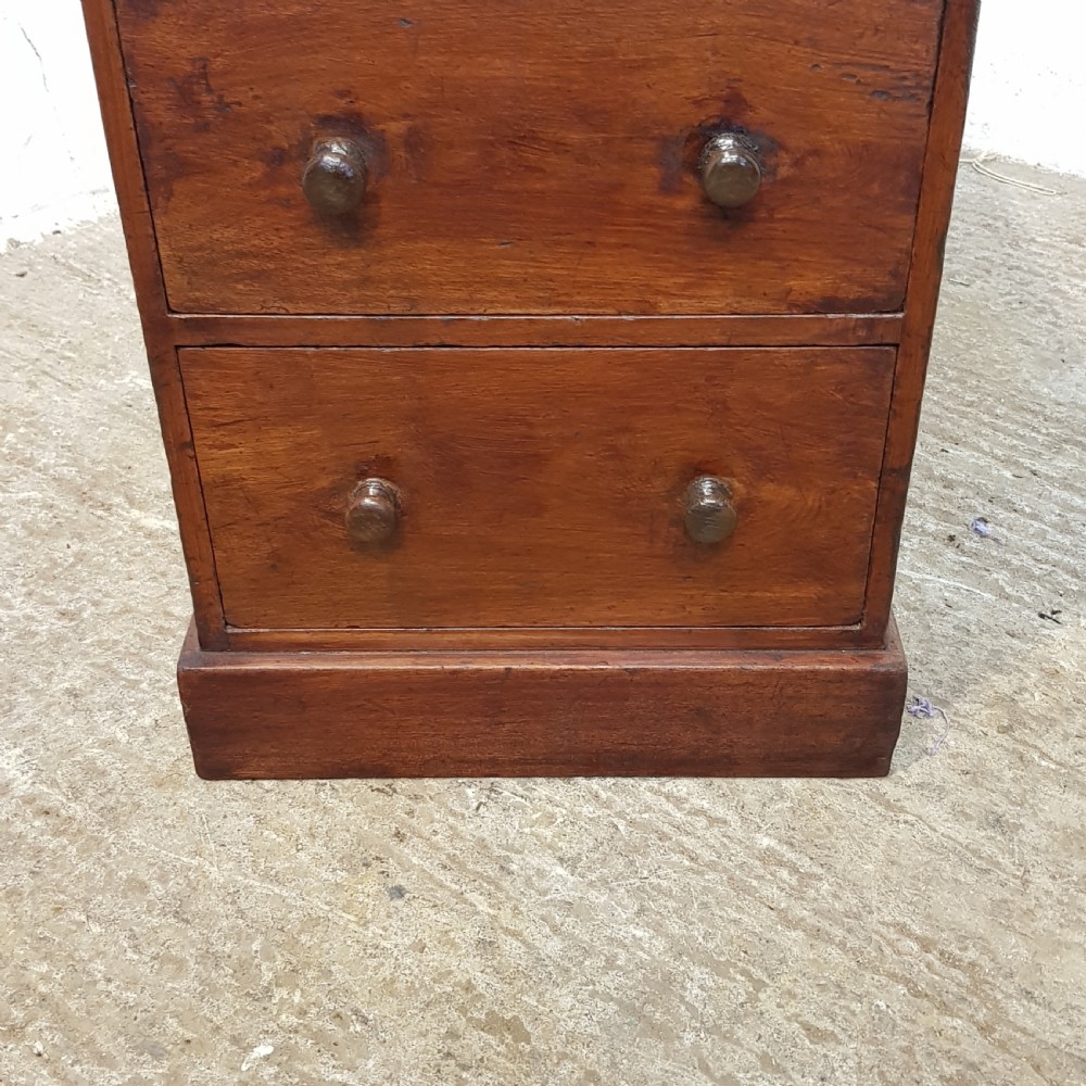 ANTIQUE PAIR VICTORIAN MAHOGANY BEDSIDE CHESTS c 1880 View V