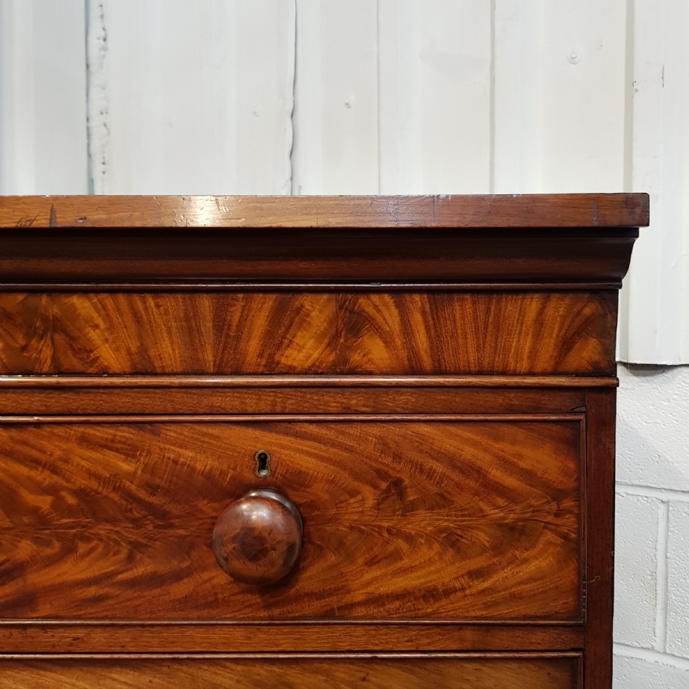 ANTIQUE VICTORIAN MAHOGANY TALL ALCOVE CHEST OF DRAWERS C1880 View XI