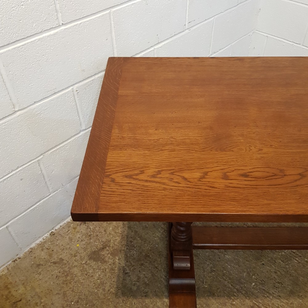 ANTIQUE OAK REFECTORY DINING TABLE C1920 View II
