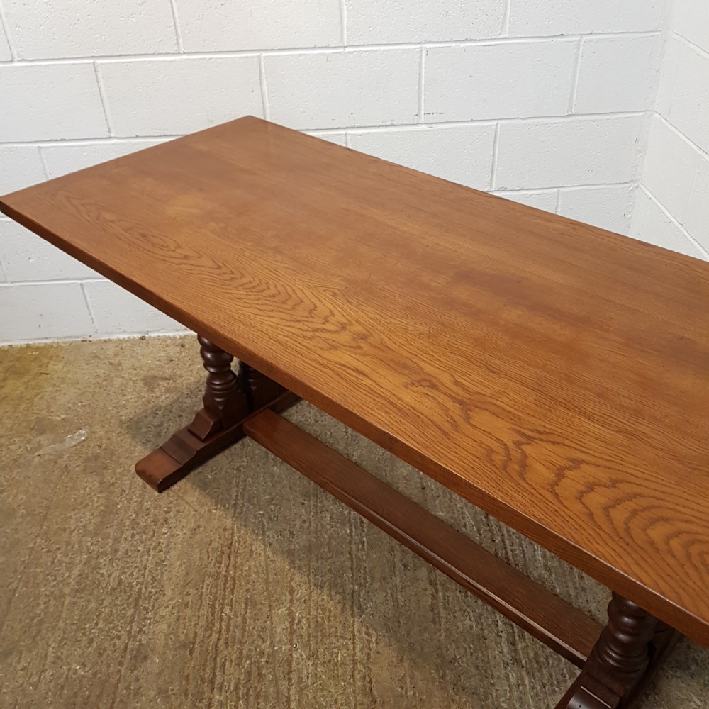 ANTIQUE OAK REFECTORY DINING TABLE C1920 View IV