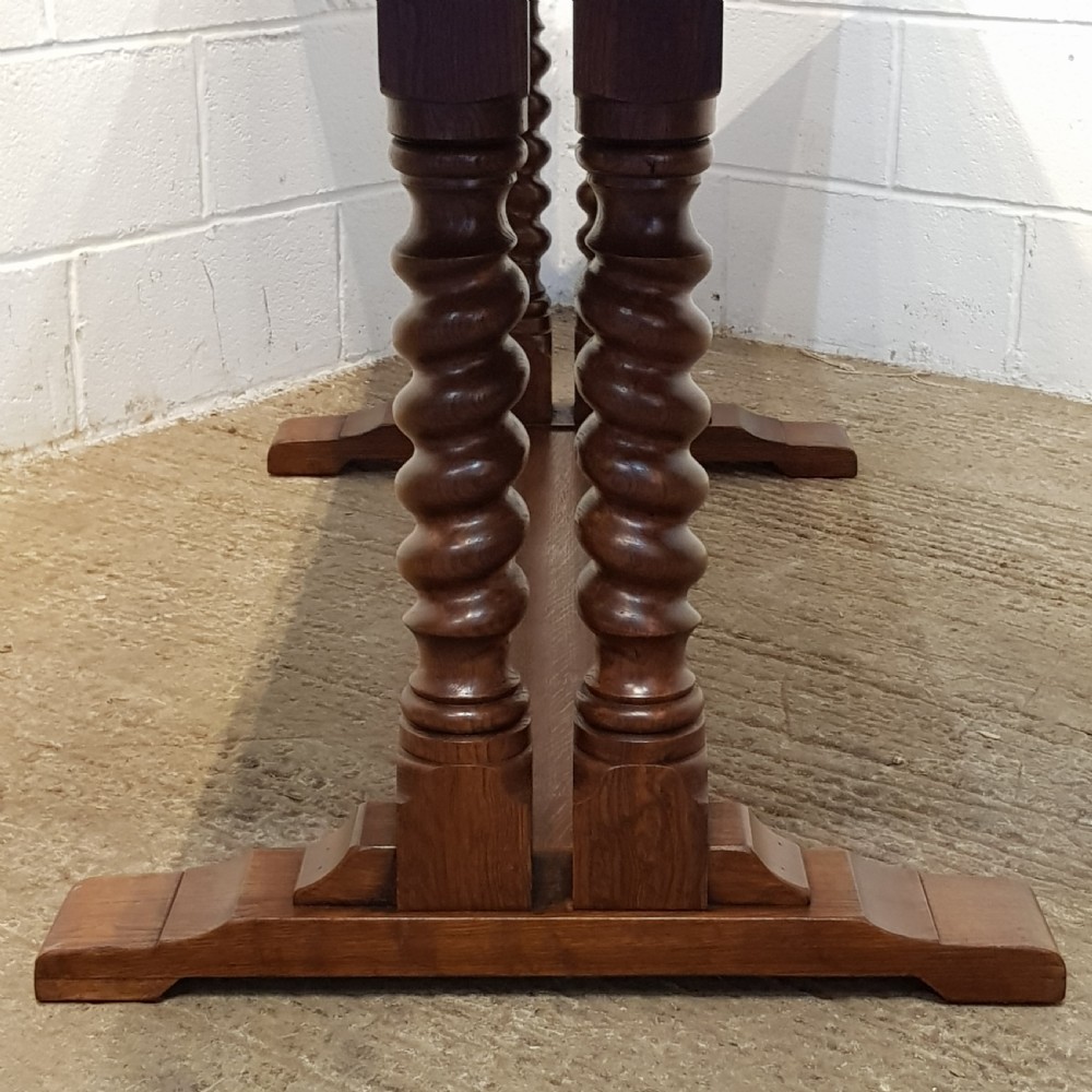 ANTIQUE OAK REFECTORY DINING TABLE C1920 View VI