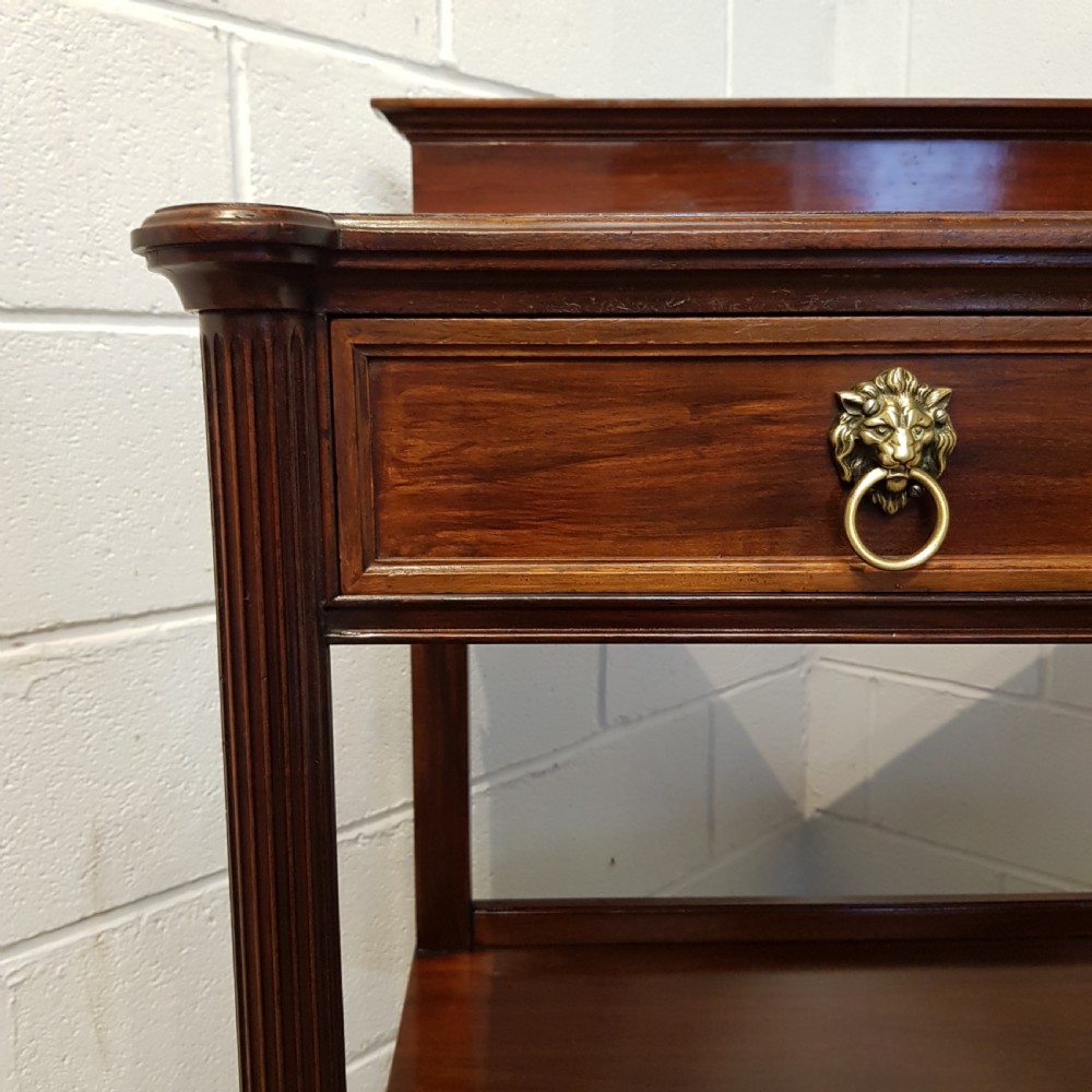 ANTIQUE EDWARDIAN MAHOGANY SERVING CONSOLE TABLE BY MAPLE & CO C1900 View VII