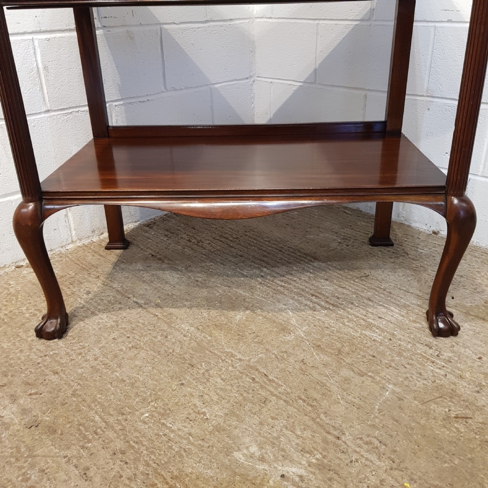 ANTIQUE EDWARDIAN MAHOGANY SERVING CONSOLE TABLE BY MAPLE & CO C1900 View IX