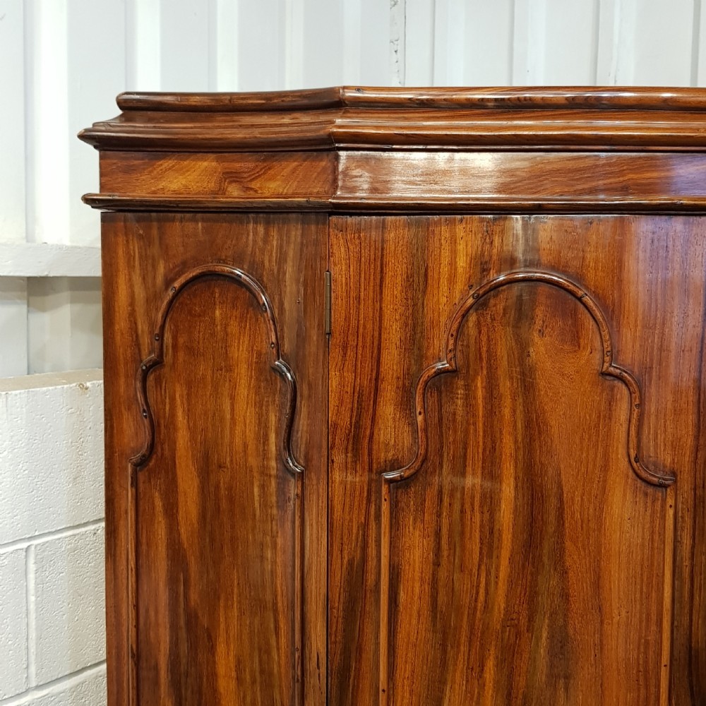 ANTIQUE 19TH CENTURY FRENCH BOW FRONT WALNUT ARMOIRE C1880 View III