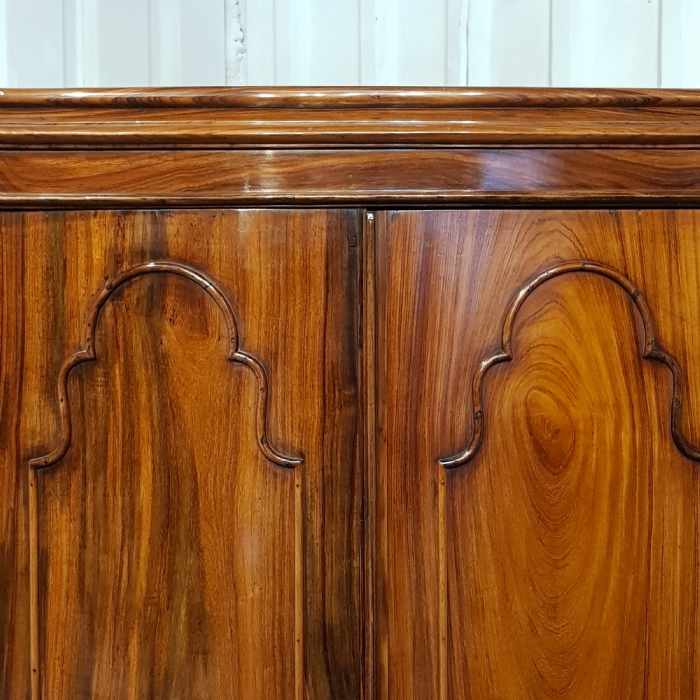 ANTIQUE 19TH CENTURY FRENCH BOW FRONT WALNUT ARMOIRE C1880 View IV