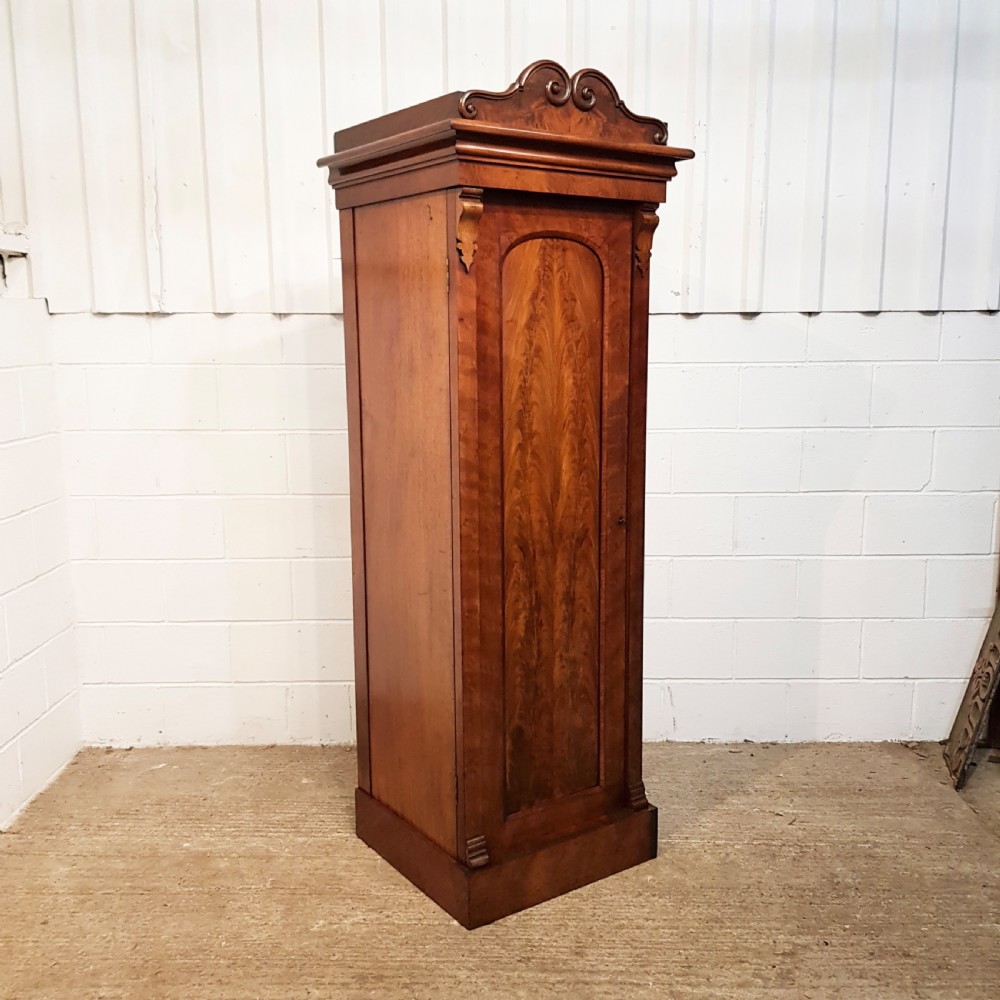 ANTIQUE PAIR VICTORIAN MAHOGANY SENTRY WARDROBES C1880  View IV