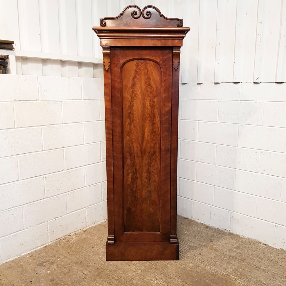 ANTIQUE PAIR VICTORIAN MAHOGANY SENTRY WARDROBES C1880  View V