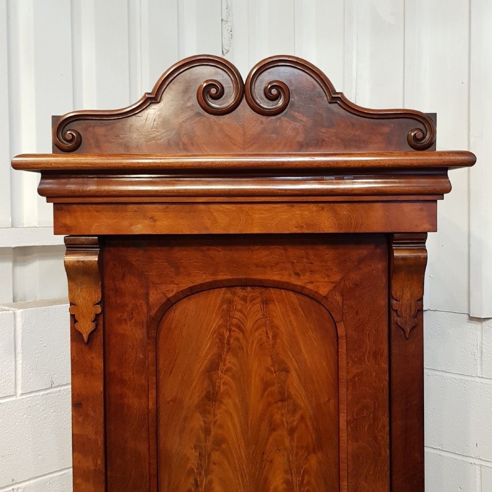 ANTIQUE PAIR VICTORIAN MAHOGANY SENTRY WARDROBES C1880  View VI