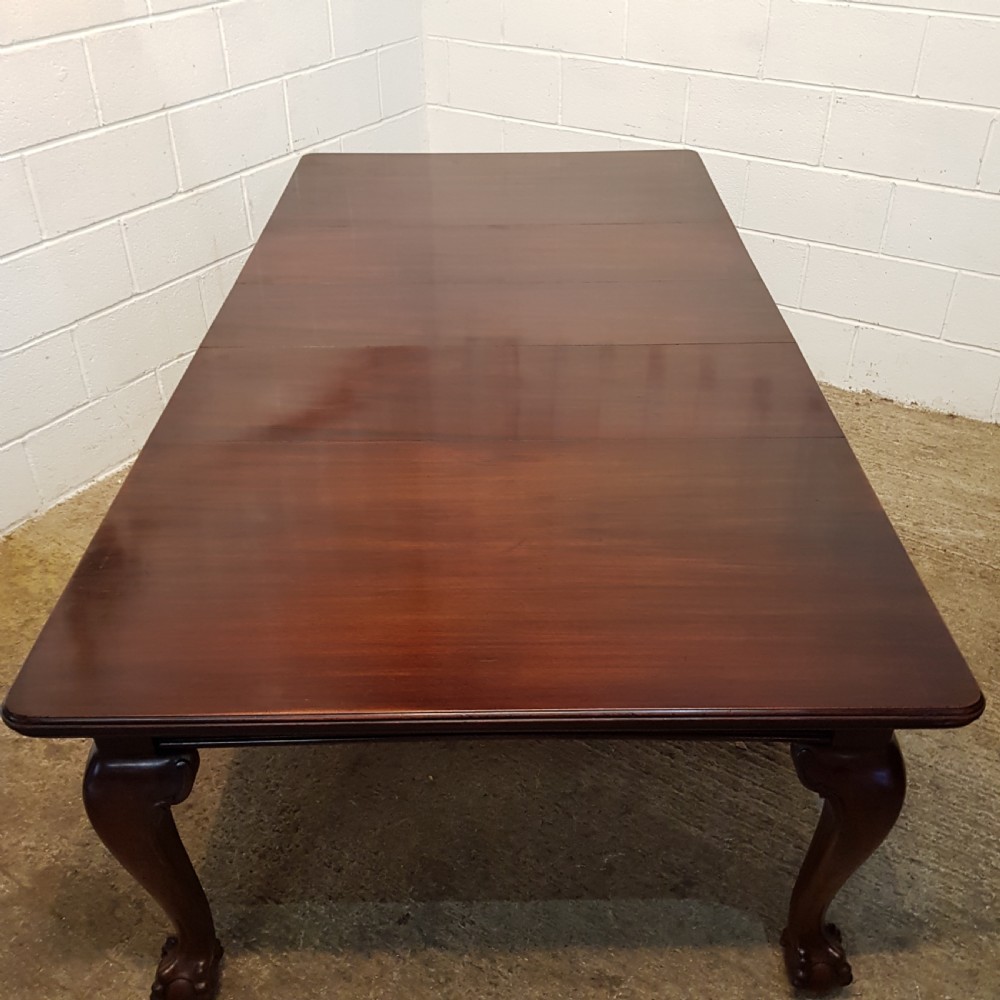 ANTIQUE LATE VICTORIAN MAHOGANY EXTENDING DINING TABLE C1890 View II