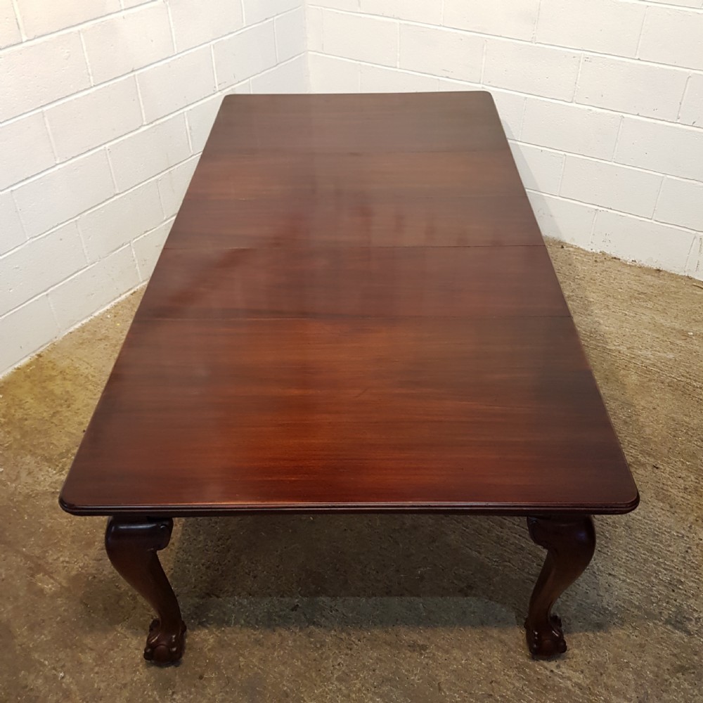 ANTIQUE LATE VICTORIAN MAHOGANY EXTENDING DINING TABLE C1890 View III