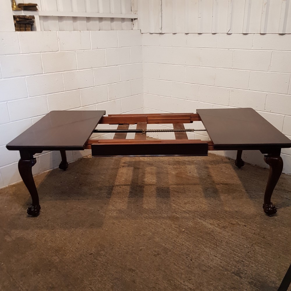 ANTIQUE LATE VICTORIAN MAHOGANY EXTENDING DINING TABLE C1890 View VI