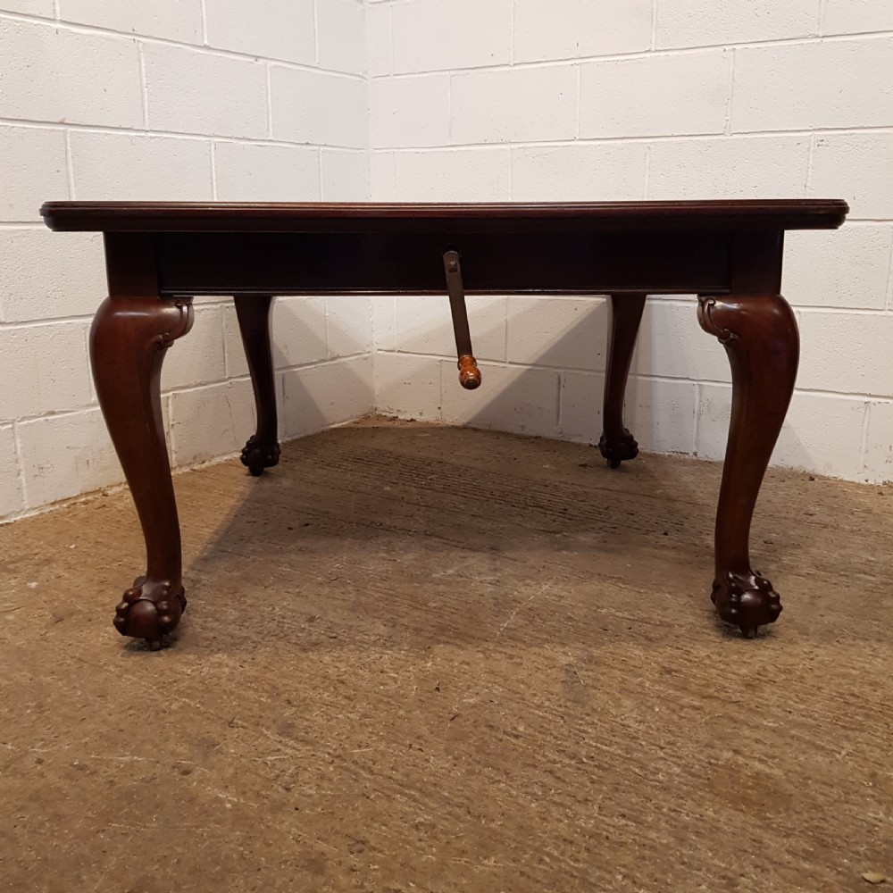 ANTIQUE LATE VICTORIAN MAHOGANY EXTENDING DINING TABLE C1890 View VII