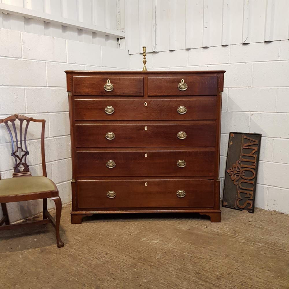 ANTIQUE 18TH CENTURY COUNTRY OAK CHEST OF DRAWERS C1780