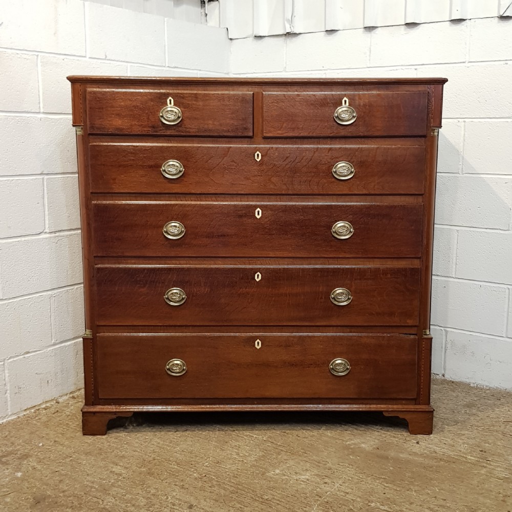 ANTIQUE 18TH CENTURY COUNTRY OAK CHEST OF DRAWERS C1780 View II