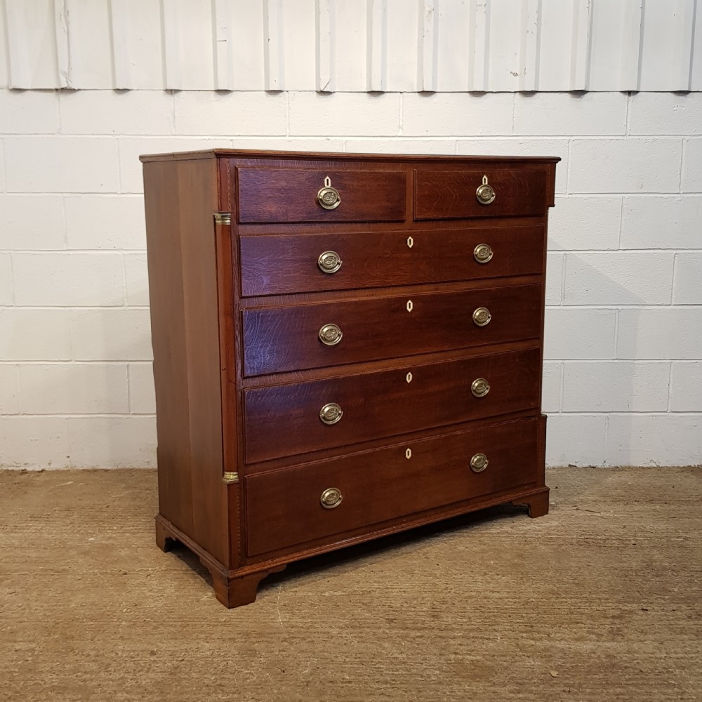 ANTIQUE 18TH CENTURY COUNTRY OAK CHEST OF DRAWERS C1780 View IV