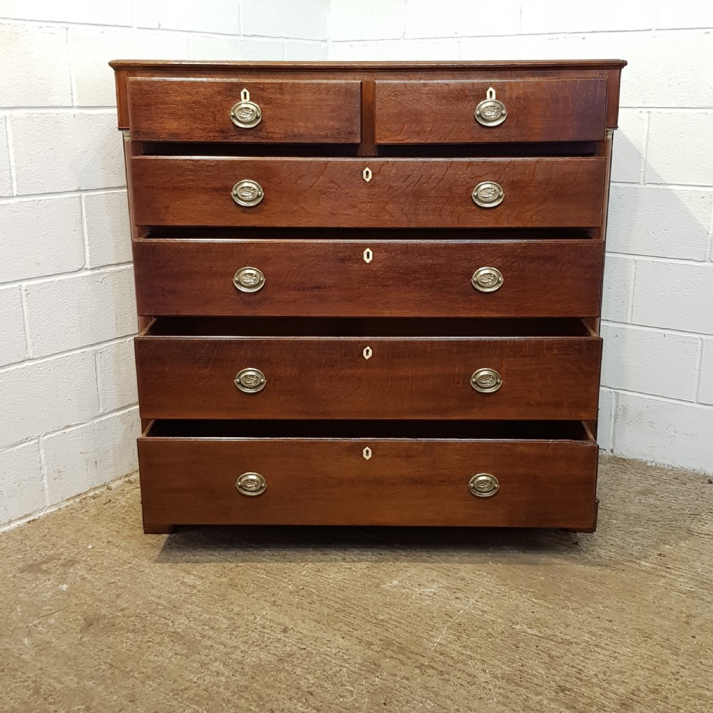 ANTIQUE 18TH CENTURY COUNTRY OAK CHEST OF DRAWERS C1780 View V