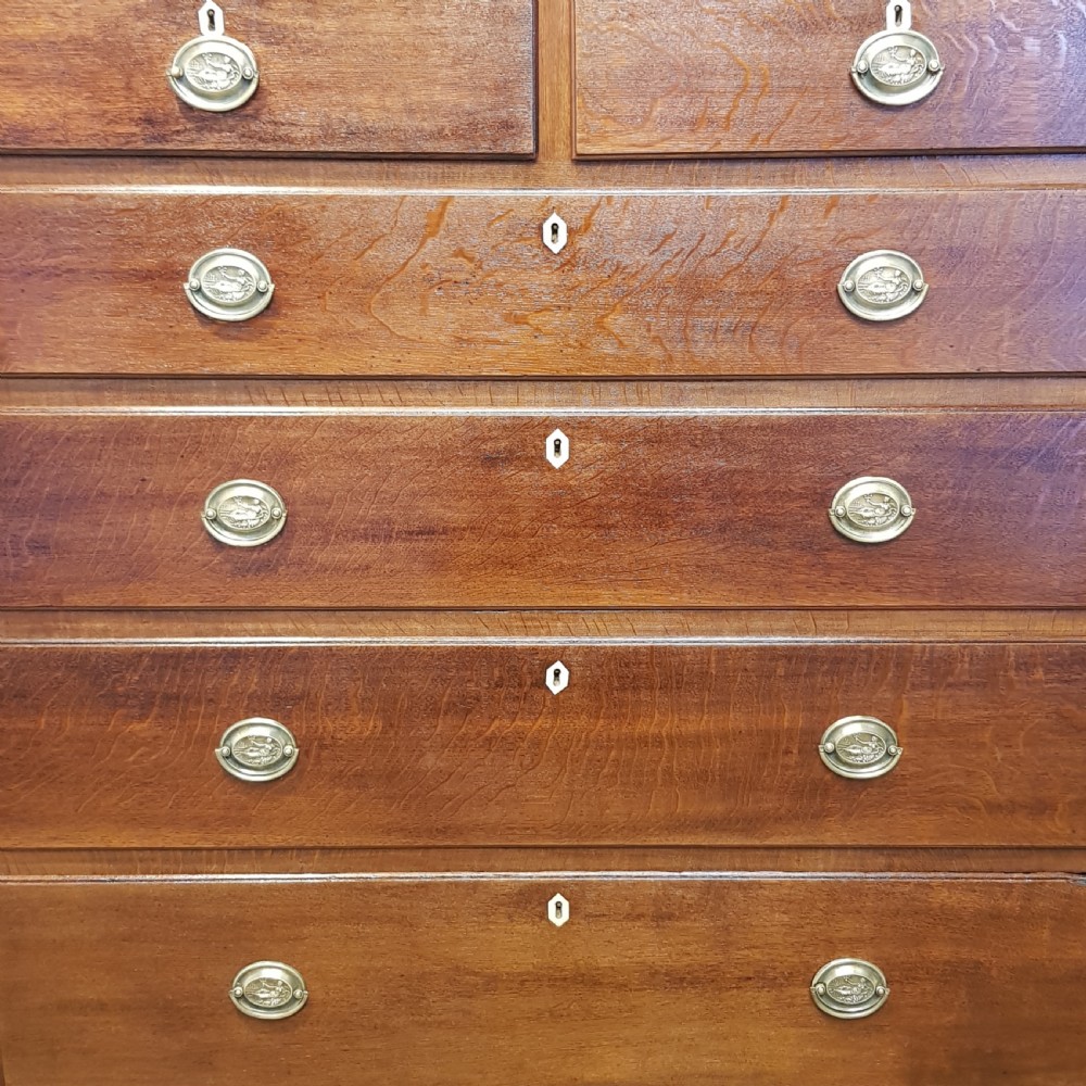 ANTIQUE 18TH CENTURY COUNTRY OAK CHEST OF DRAWERS C1780 View VI