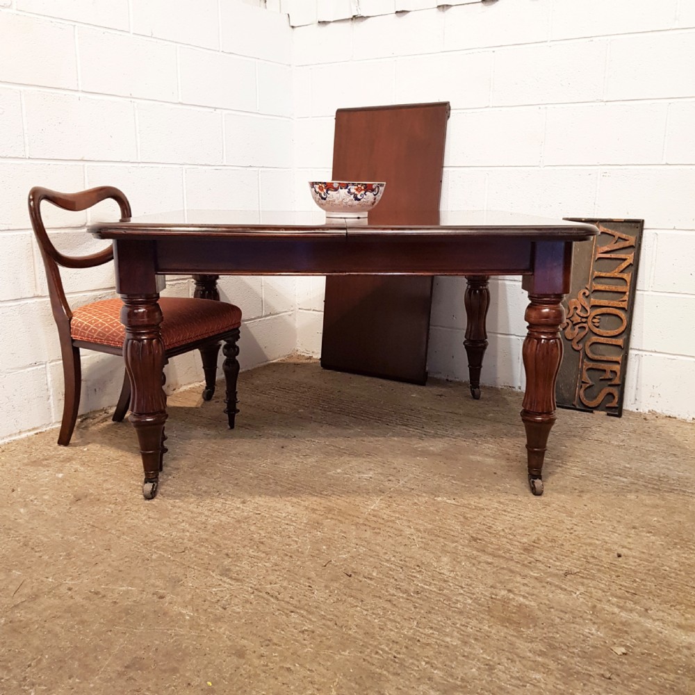 ANTIQUE  VICTORIAN MAHOGANY EXTENDING DINING TABLE C1880 View VI