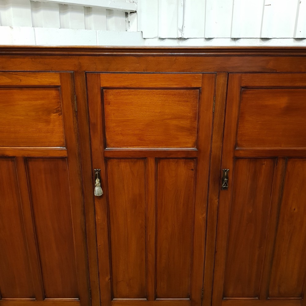 ANTIQUE VICTORIAN MAHOGANY LINEN CUPBOARD C1880 View IV