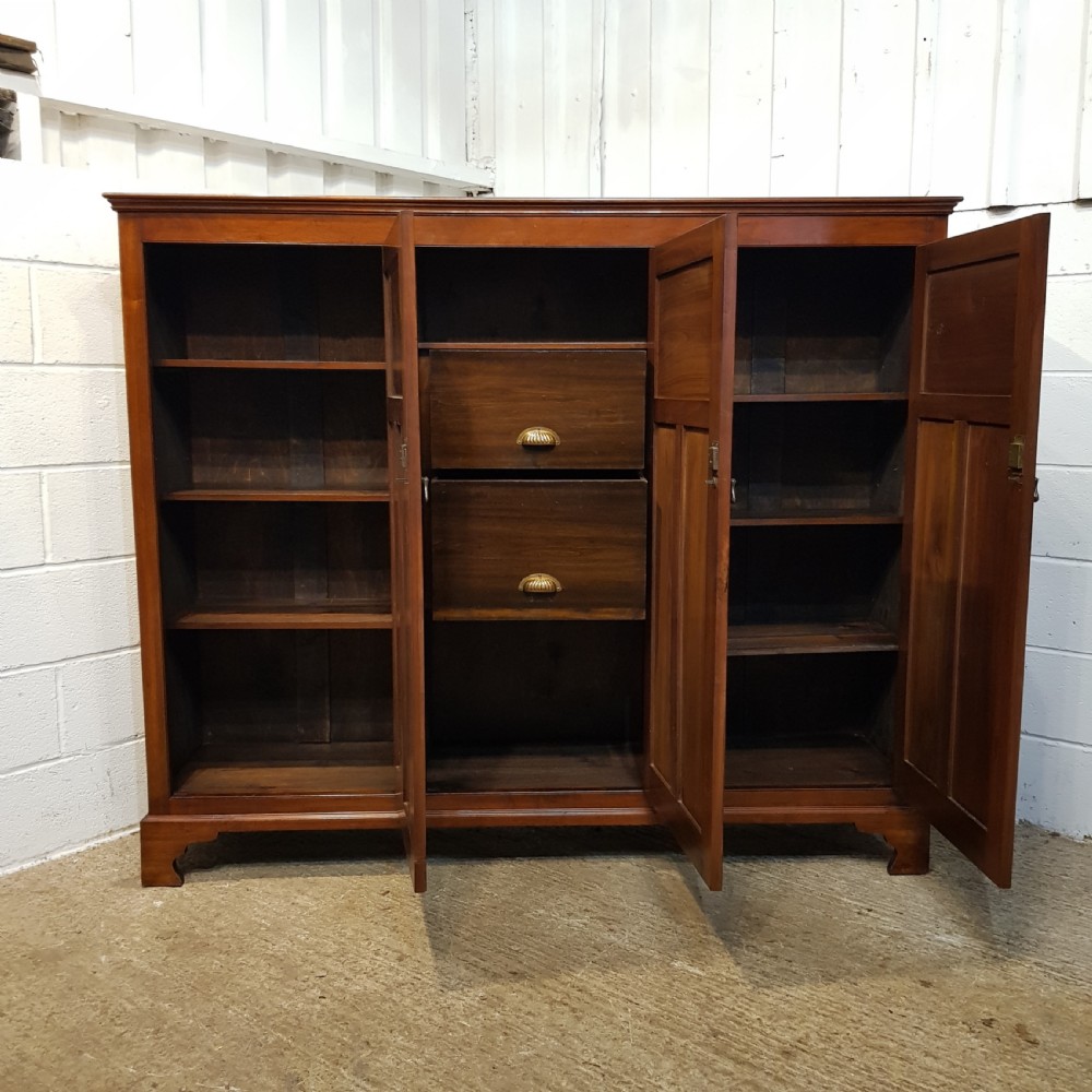 ANTIQUE VICTORIAN MAHOGANY LINEN CUPBOARD C1880 View VI