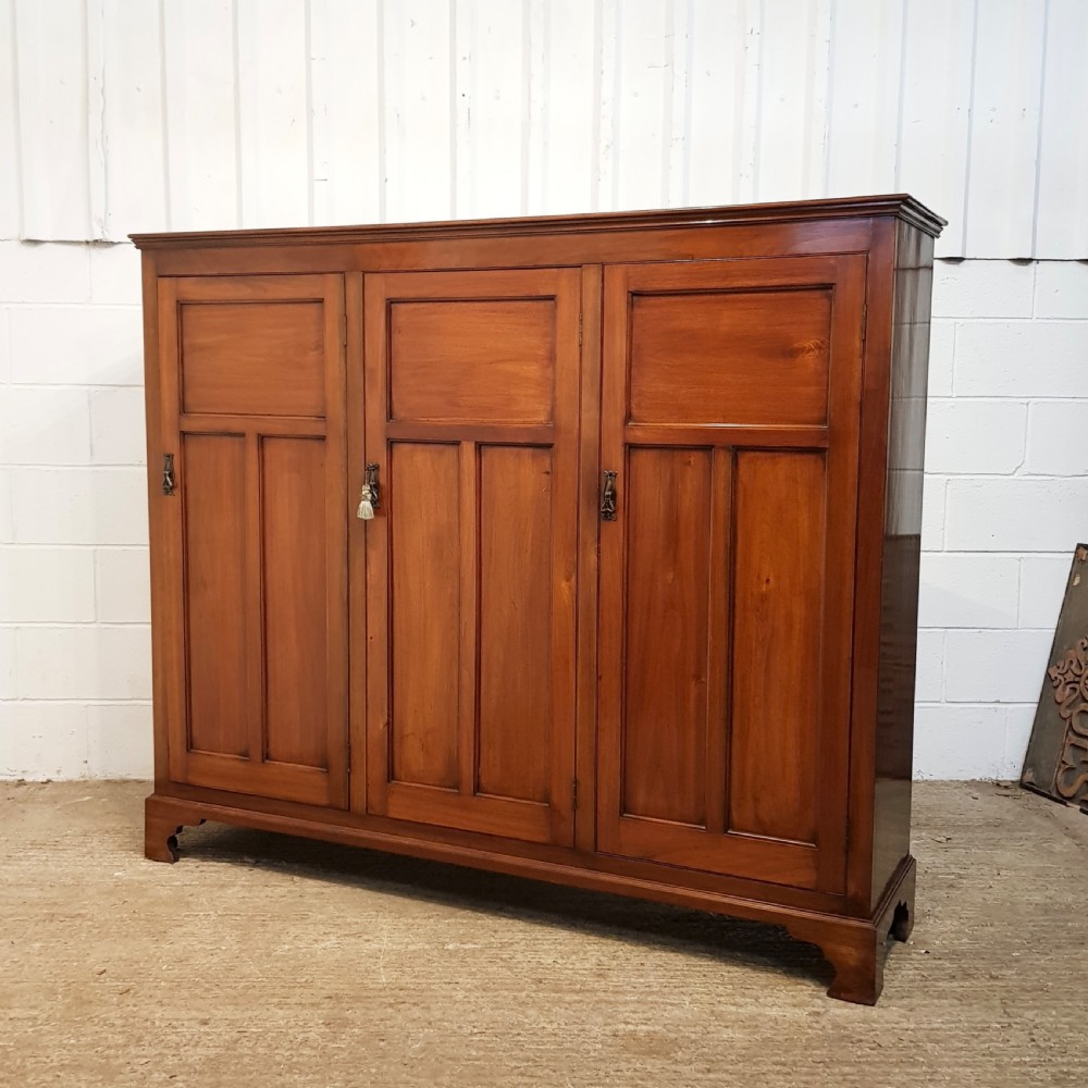 ANTIQUE VICTORIAN MAHOGANY LINEN CUPBOARD C1880 View VII
