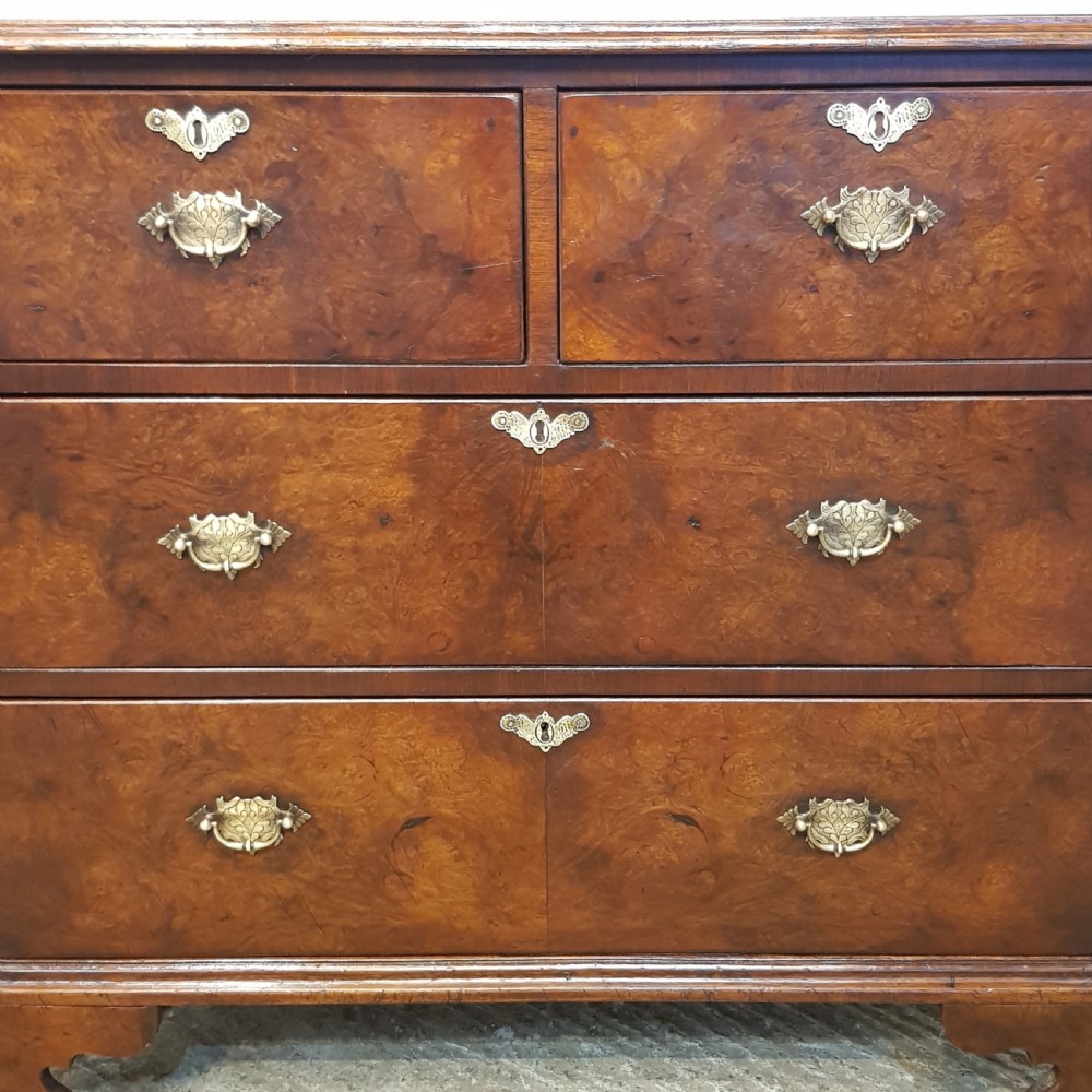 ANTIQUE VICTORIAN WALNUT AND OAK DWARF CHEST OF DRAWERS C1850 View IV