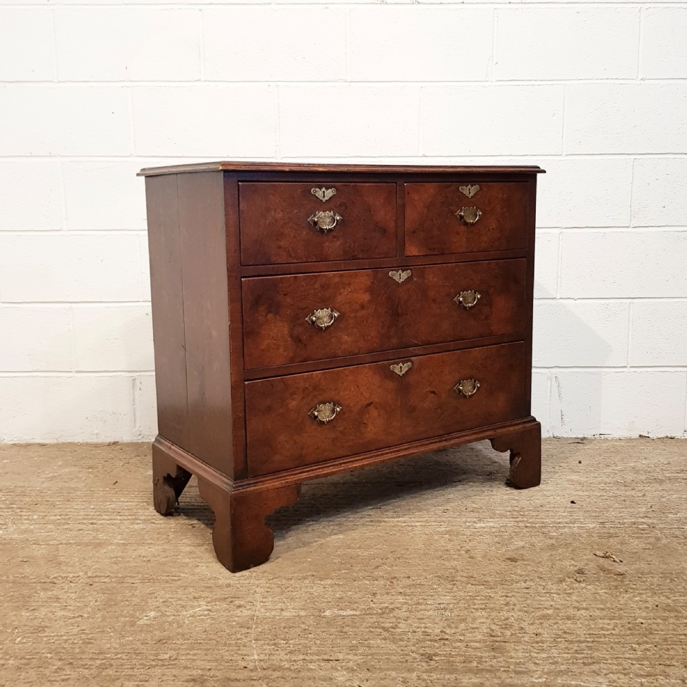 ANTIQUE VICTORIAN WALNUT AND OAK DWARF CHEST OF DRAWERS C1850 View VI