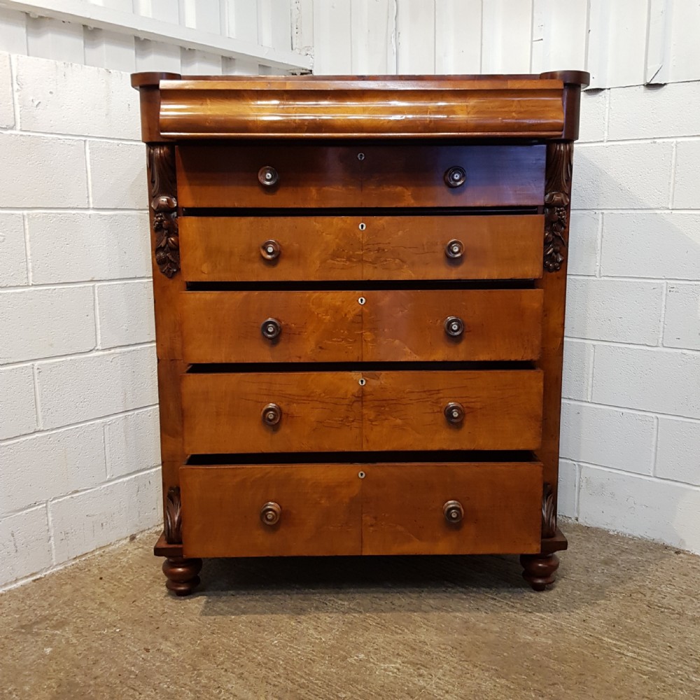 ANTIQUE VICTORIAN MAHOGANY SCOTCH CHEST C1880 View II