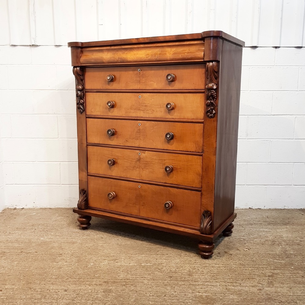 ANTIQUE VICTORIAN MAHOGANY SCOTCH CHEST C1880 View V
