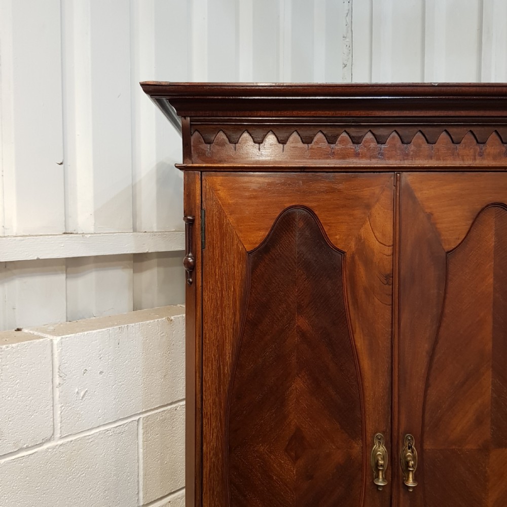 ANTIQUE EDWARDIAN MAHOGANY COMBINATION WARDROBE C1900 View VI