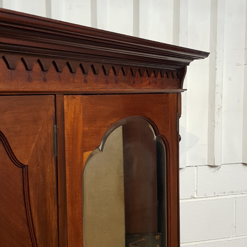 ANTIQUE EDWARDIAN MAHOGANY COMBINATION WARDROBE C1900 View VII