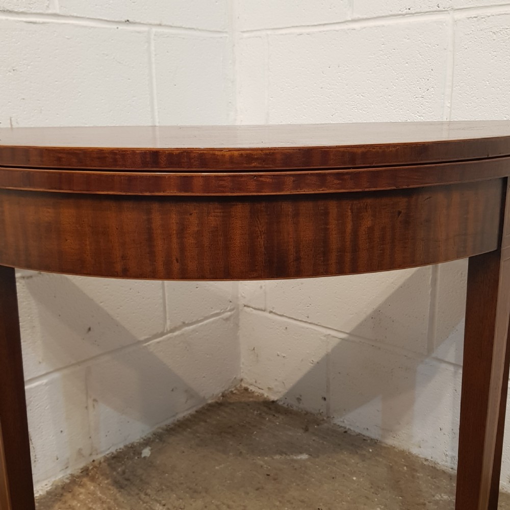 ANTIQUE REGENCY INLAID MAHOGANY FOLD OVER GAMES TABLE C1820 View IX