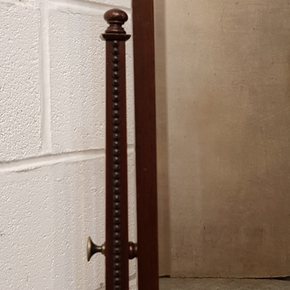 ANTIQUE EDWARDIAN MAHOGANY CHEVAL MIRROR C1900 View IV