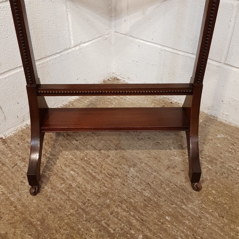 ANTIQUE EDWARDIAN MAHOGANY CHEVAL MIRROR C1900 View V