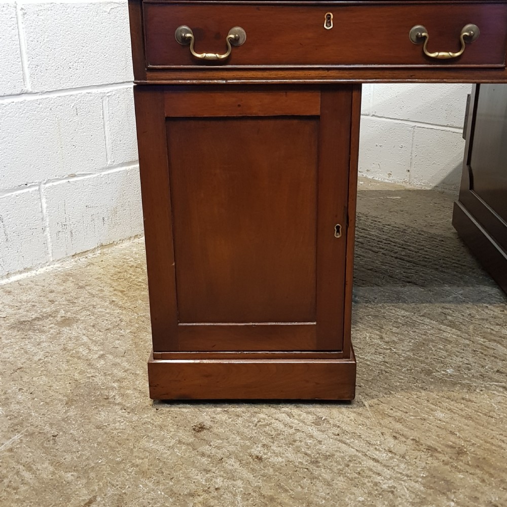 ANTIQUE LATE VICTORIAN MAHOGANY PARTNERS DESK C1890 View VII