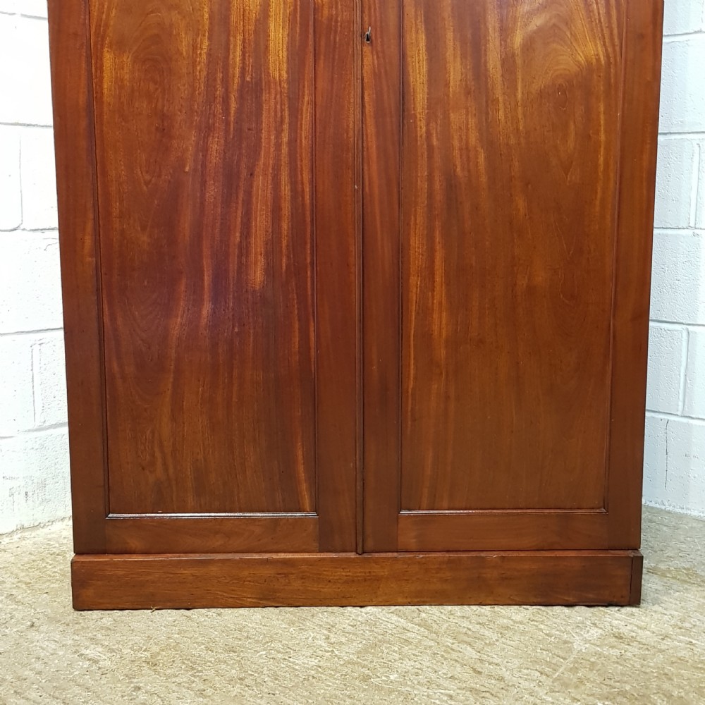 ANTIQUE VICTORIAN MAHOGANY DOUBLE WARDROBE C1880 View IV