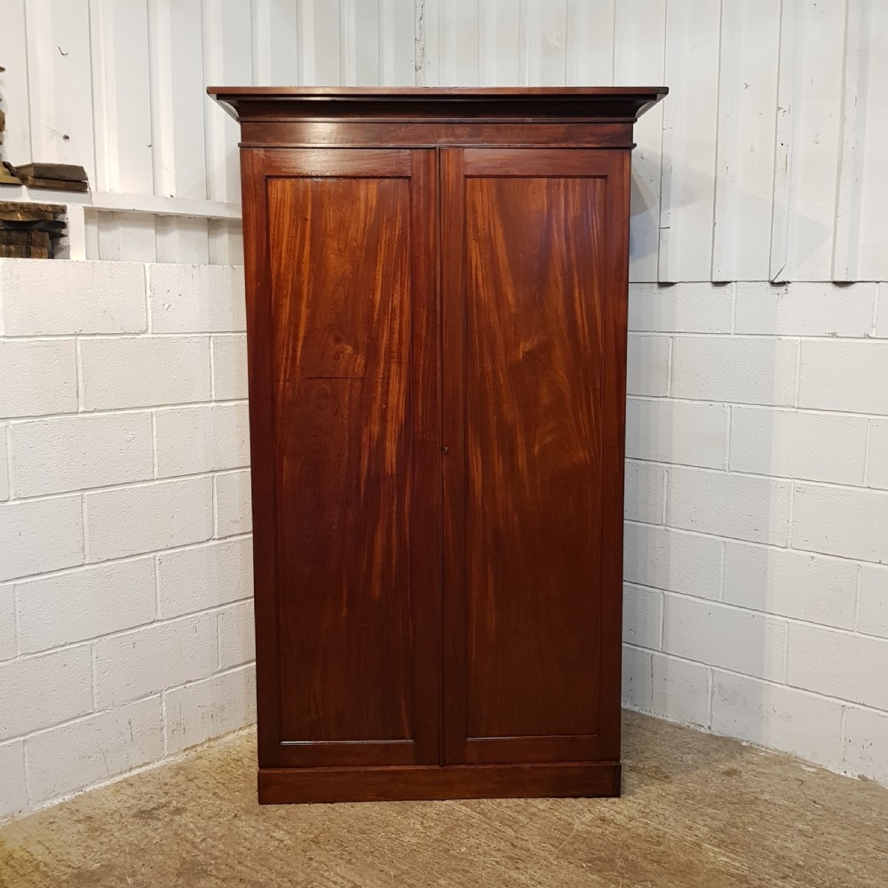 ANTIQUE VICTORIAN MAHOGANY DOUBLE WARDROBE C1880 View VI