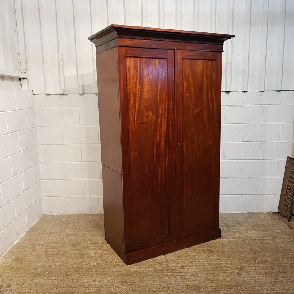 ANTIQUE VICTORIAN MAHOGANY DOUBLE WARDROBE C1880 View VII