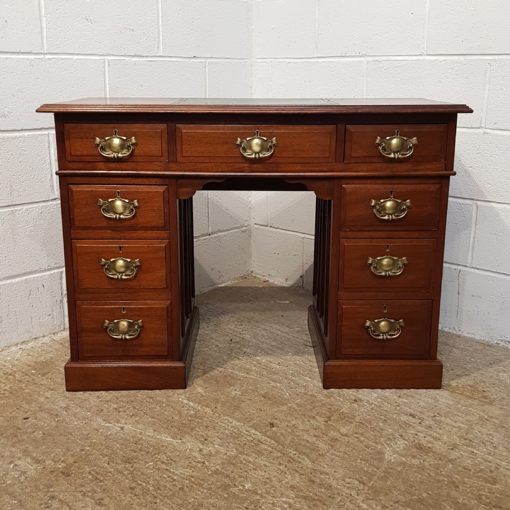 ANTIQUE VICTORIAN MAHOGANY TWIN PEDESTAL DESK C1880 View IV