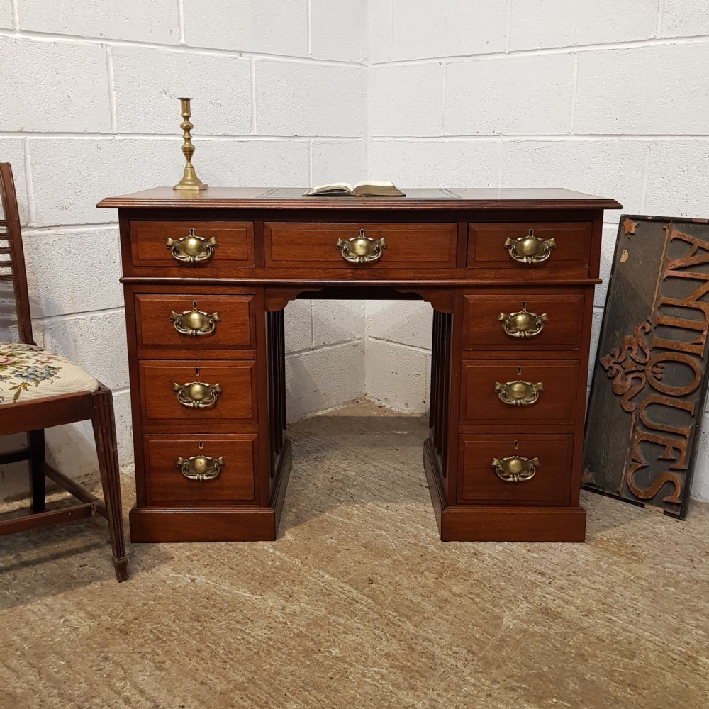 ANTIQUE VICTORIAN MAHOGANY TWIN PEDESTAL DESK C1880 View VI