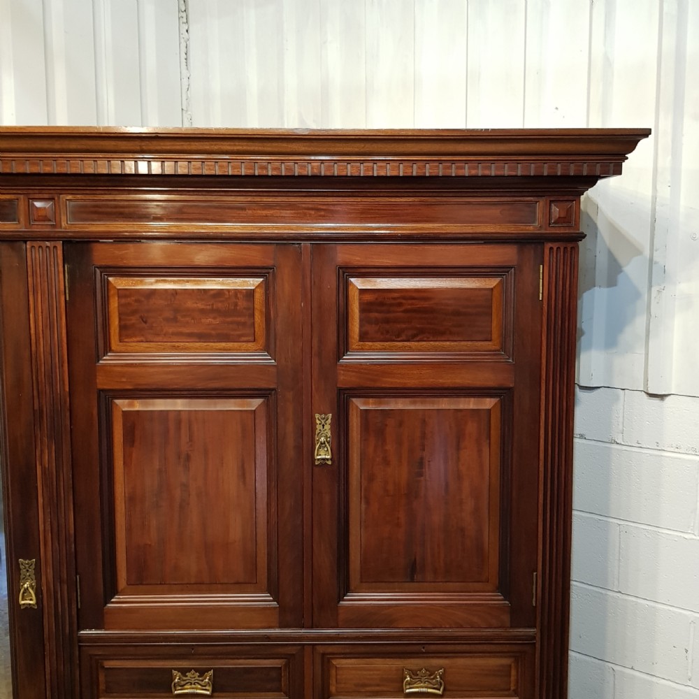 ANTIQUE GILLOWS OF LANCASTER  MAHOGANY COMPACTUM WARDROBE  C1880 View II
