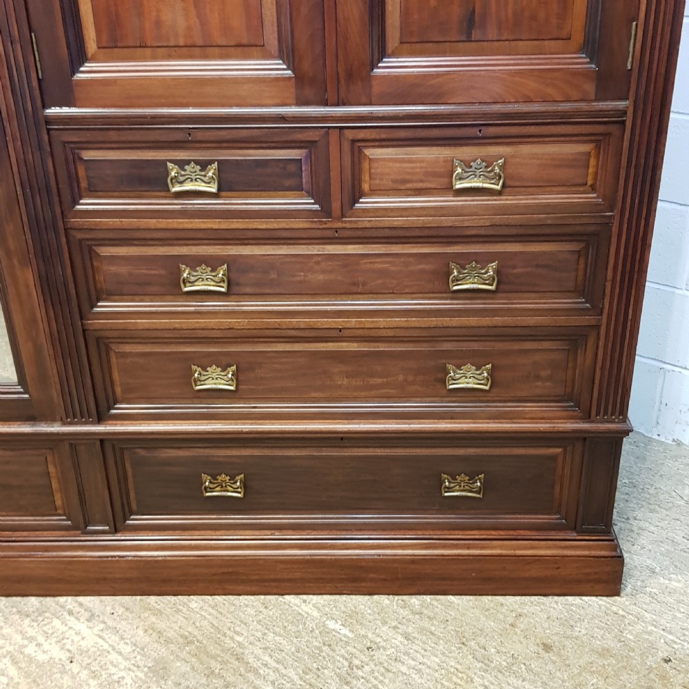 ANTIQUE GILLOWS OF LANCASTER  MAHOGANY COMPACTUM WARDROBE  C1880 View V