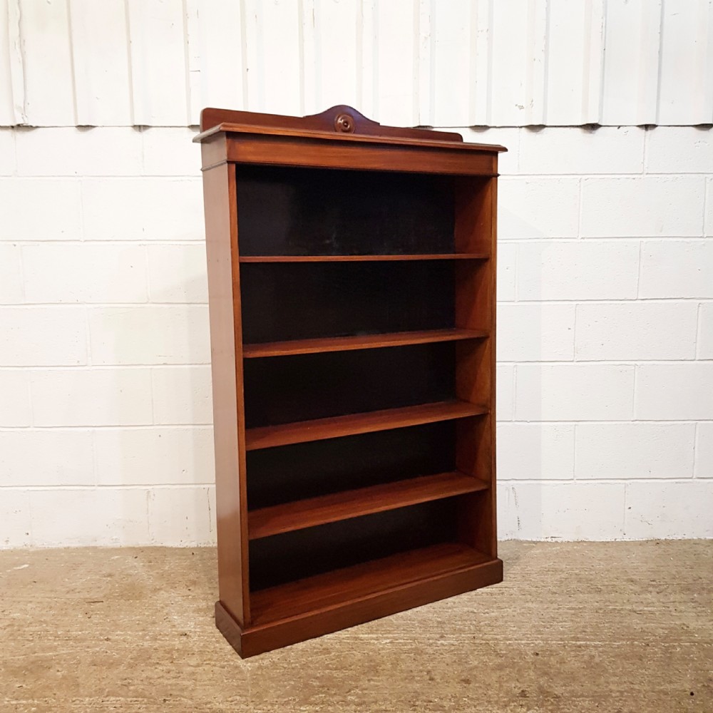 ANTIQUE VICTORIAN MAHOGANY OPEN BOOKCASE C1880 View VI