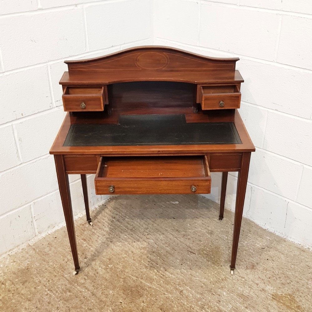 ANTIQUE EDWARDIAN INLAID MAHOGANY LADIES WRITING DESKC 1900 View IV